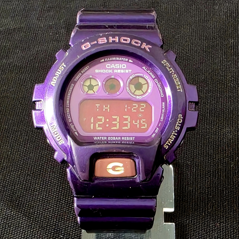 VTG CASIO G-SHOCK 1289 DW-6900CC Purple Crazy Colors Men's 50mm Watch